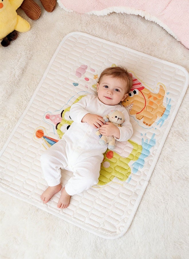 Vividorad Baby Waterproof Bed Pad Baby Diaper Changing Pad Liner Non-Slip Washable Toddler Potty Training Pads Reusable Portable Changing Table Pad Soft Cotton Waterproof Changing Pad Urine Pads for Travel Anti-side For Babies/Adults/Pets - Image 3
